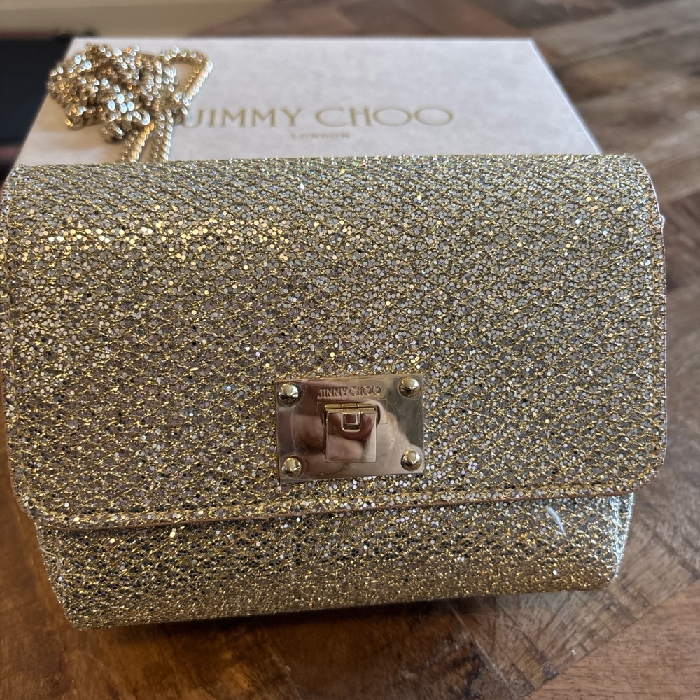 Jimmy Choo Sparkling Gold Clutch